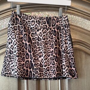 Onzie Pink and Black Animal Print Mini Skirt